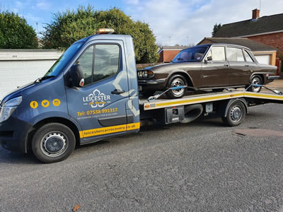 vintage car transporting